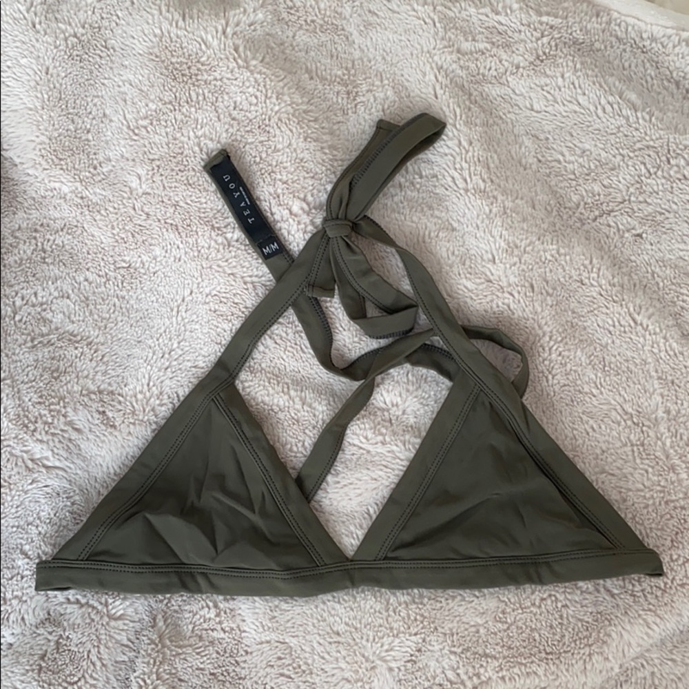 Dark green bikini top
